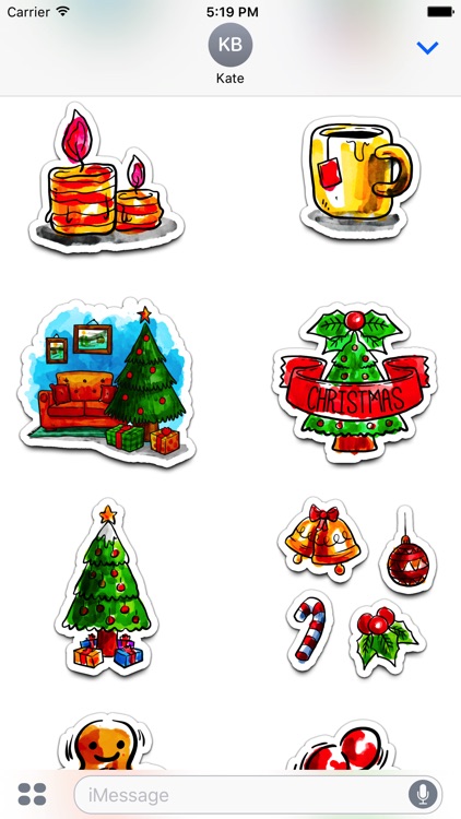 Watercolor Christmas Stickers Vol. 4