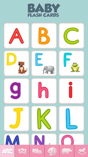 Baby Flash Cards Game Learn Alphabet Num