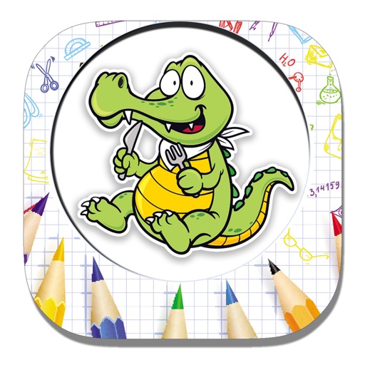 Crocodile Game Coloring Page Version Icon