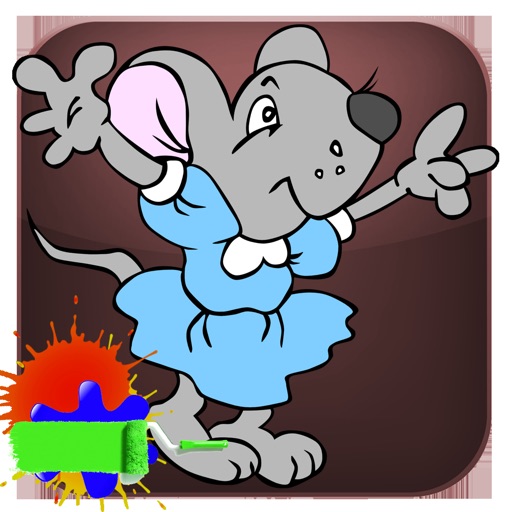 Mouse and Tom Coloring Book Game for Kids Icon