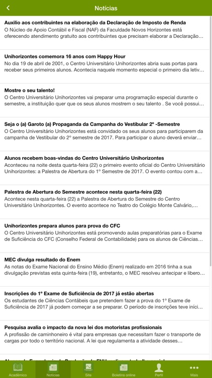 Unihorizontes APP