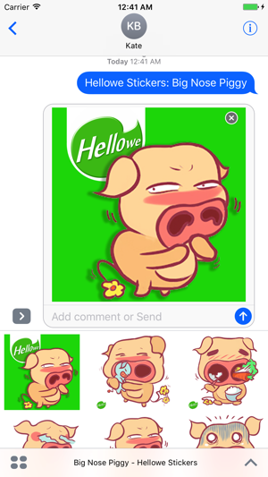 Hellowe Stickers: Big Nose Piggy