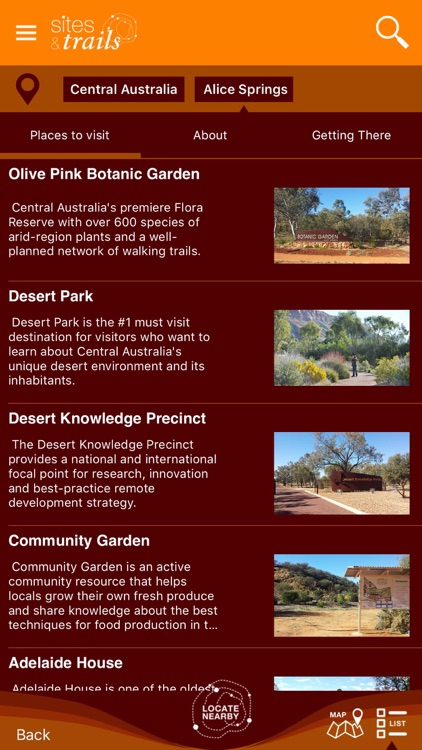 Sites and Trails NT
