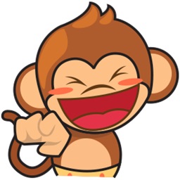 Chiki, the funny monkey for iMessage Sticker