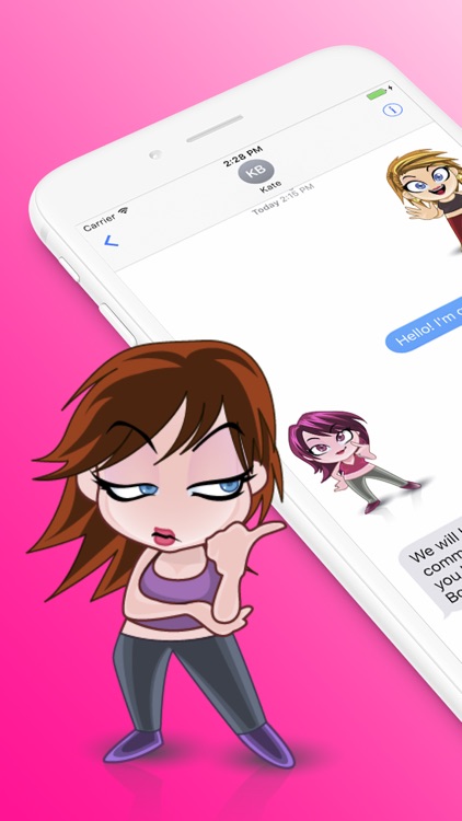 Girls SP emoji stickers