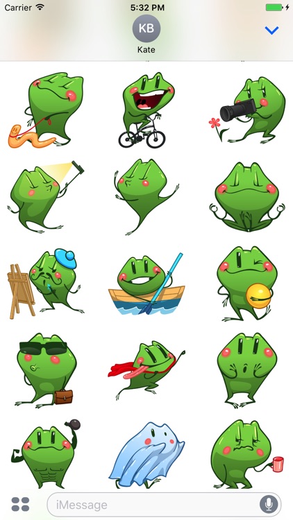 Emoji Cartoon Frog Stickers screenshot-4