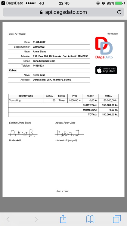 DagsDato – professional email PDF receipts screenshot-4