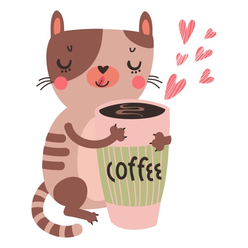 Cats and Coffee Sticker Pack icon