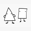 Triangle & Squares stickers for iMessage