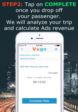 Vugo: in-car advertising screenshot 2