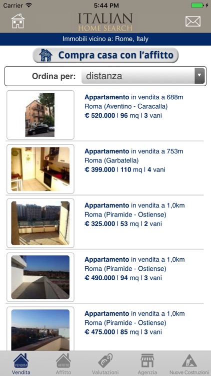 Italian Home Search