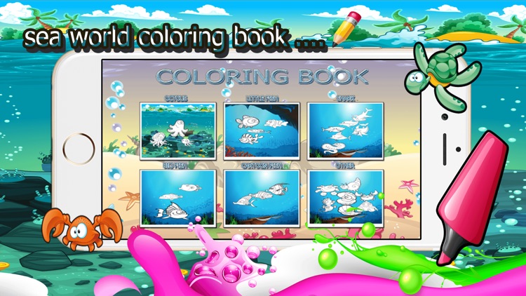 sea world coloring book screenshot-3