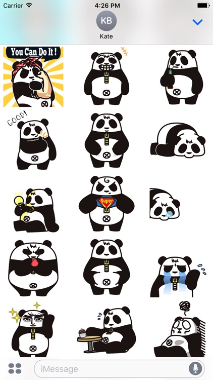 Hellowe Stickers: Black and White Panda