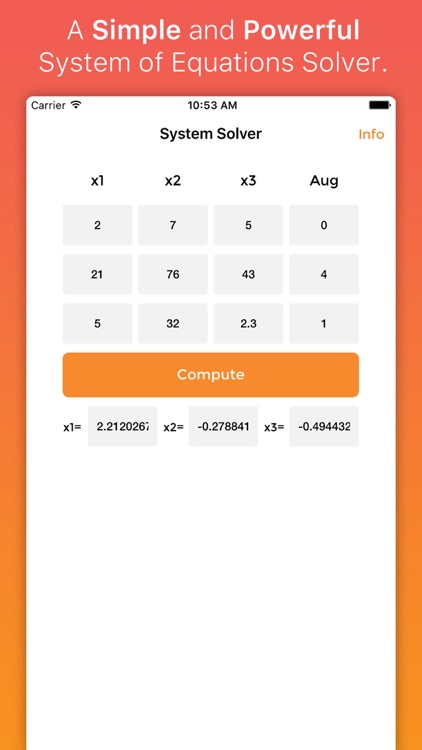 iSystem - System of Linear Equations solver