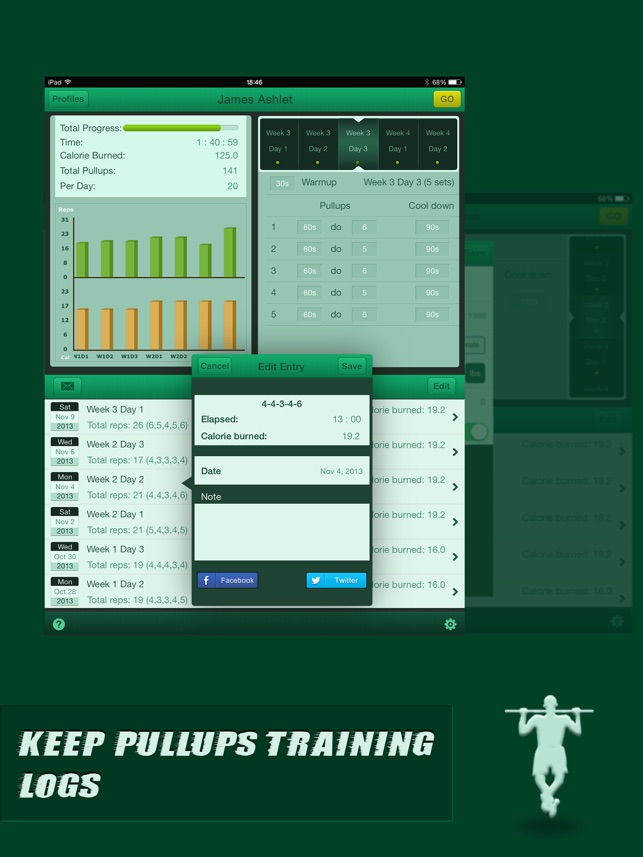 Pullups Coach for iPad - Do Twenty Pull Ups(圖4)-速報App