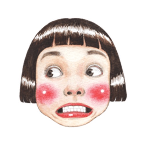 Red Cheek Baby Girl Stickers