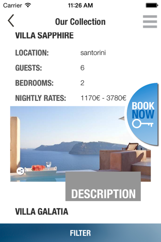 Blue Villas Collection Mykonos Santorini screenshot 4