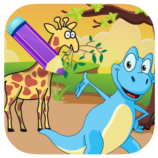 Dinosaur And Giraffe Coloring Book Games Version iOS App