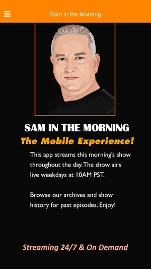 Sam in the Morning Radio Show App