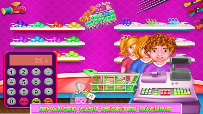 女孩 裁縫 衣服 收銀機