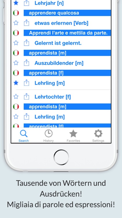 Dictionary German Italian