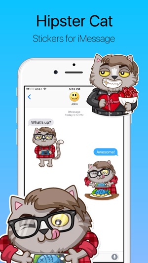 Hipster Cat Life Stickers(圖1)-速報App