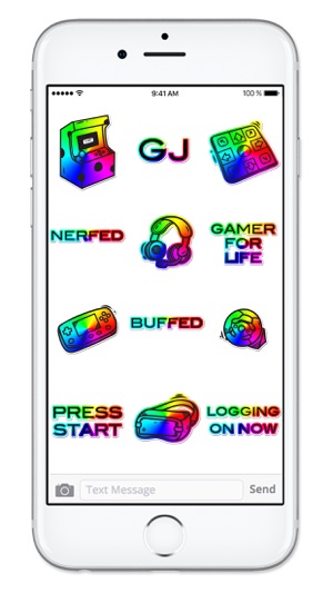 Video Game Gamer Rainbow Sticker Pack(圖4)-速報App