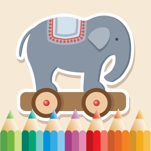 Coloring Book of Toys for Children: Learn to color Icon