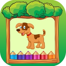 Cat & Dog Animal Coloring Book Games