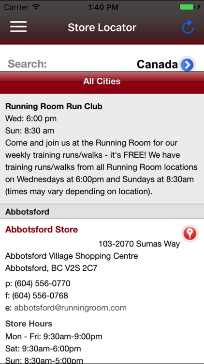 Running Room Mobile Runner PRO Edition