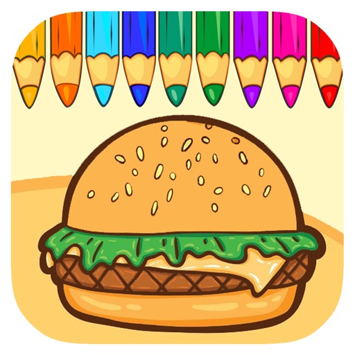 Coloring Page Hamburger Games For Kids Edition