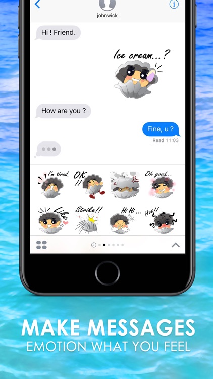 Little shell Stickers Emoji Keyboard By ChatStick