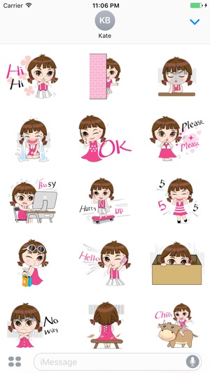 Stella The Pretty Girl English Stickers