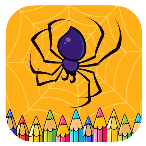 Spider Coloring Page Game For Kids Version