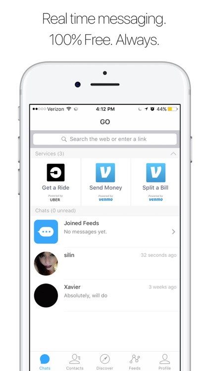 GO Services - Service Catalog, Chat for Uber Venmo