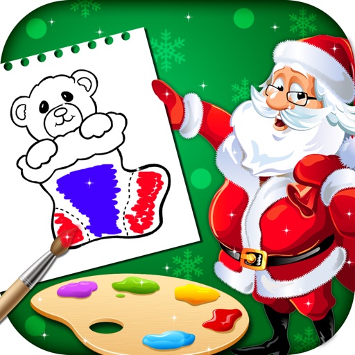 Xmas Coloring Book For Kids Icon