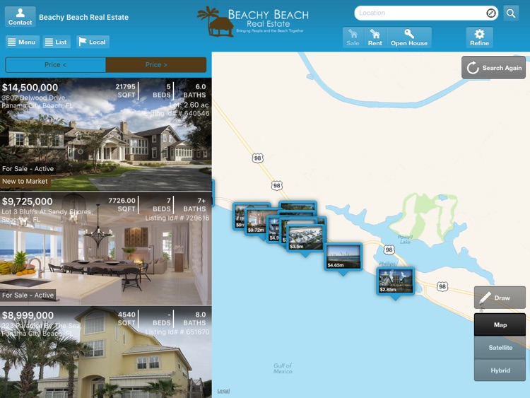 Beachy Beach Home Search for iPad