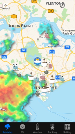 Singapore Rain Map