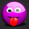 Purple Smiley 3D - Stickers