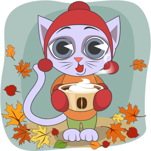 Cozy Fall With A Cat stickers by kreat-iva icon