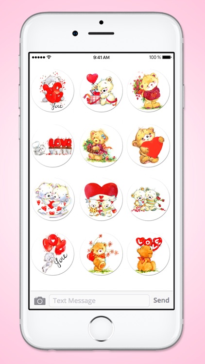 Teddy Bear I Love You Sticker Pack screenshot-3