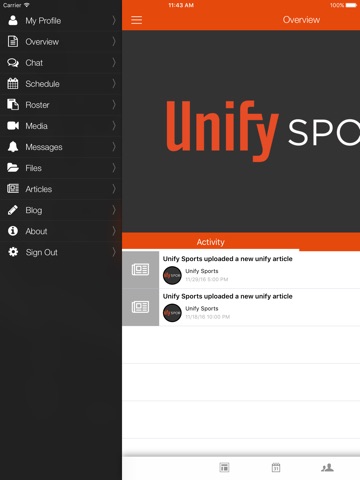 Unify Sports for iPad screenshot 2