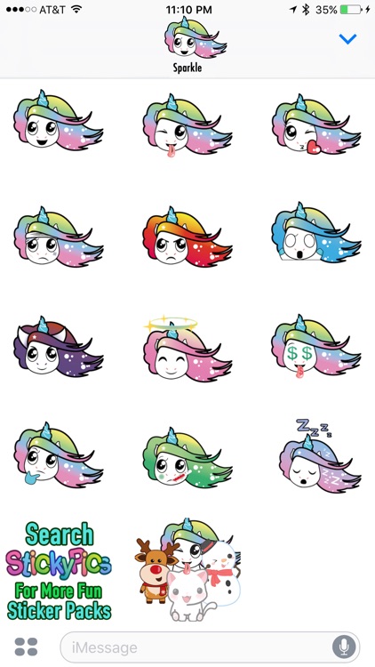  Unicorn  Emoji  Stickers  by Matthew Rome