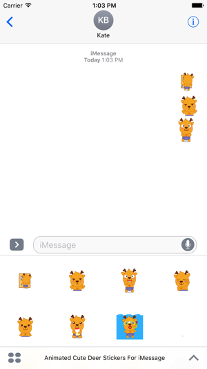 Animated Cute Deer Stickers For iMessage(圖2)-速報App