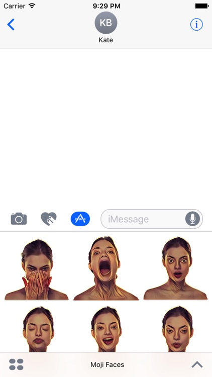 Moji Faces Stickers for iMessage