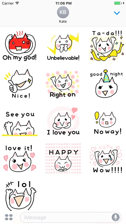 Honeybee The Funny Cat Stickers