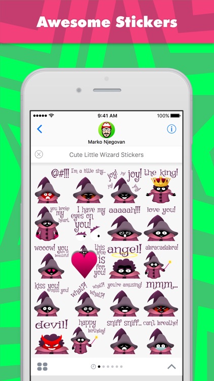 Cute Little Wizard  (Animated) stickers