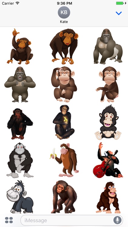 Gorilla Funny Stickers