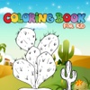 Cactus Pics Kids-Adult Family Paint Colouring Book