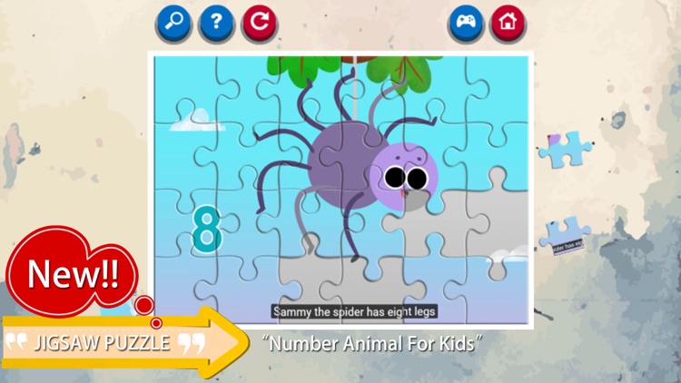 Learn Number Animals Jigsaw Puzzle Game